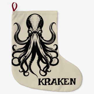 Custom Kraken Octopus Squid Name Personalized Grote Kerstsok