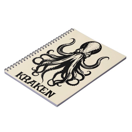 Custom Kraken Octopus Squid Name Personalized Notitieboek (Linkerzijde)
