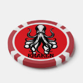 Custom Kraken Octopus Squid Name Personalized Poker Chips (Enkel)