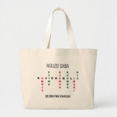 Custom Kwanzaa Crossword NGUZO SABA Grote Tote Bag (Voorkant)