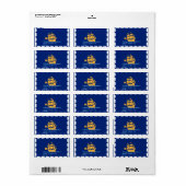 Custom Label with Flag of Quebec City, Canada (Full Sheet)