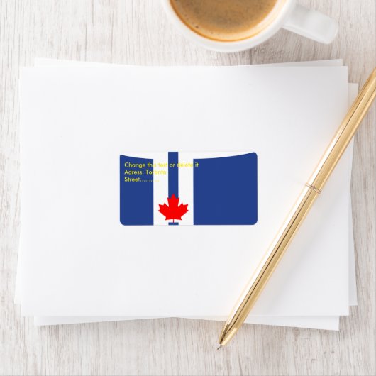 Custom Label with Flag of Toronto (Insitu)