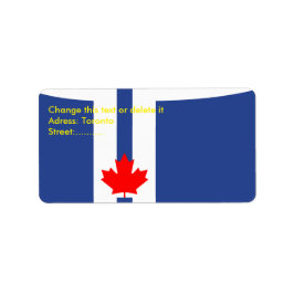 Custom Label with Flag of Toronto