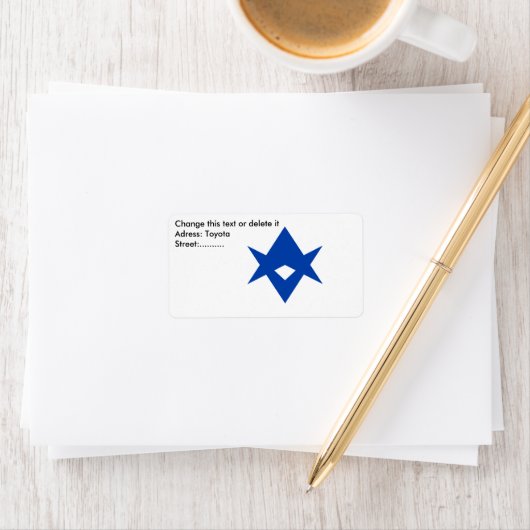 Custom Label with Flag of Toyota City (Insitu)