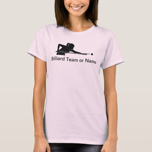 Custom Ladies Billiards Pool League Team Tshirts (Devant)