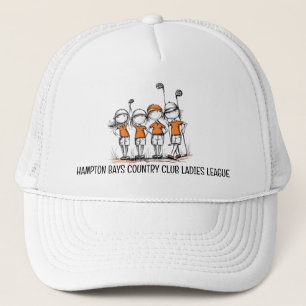 Custom Ladies Golf League ORANGE Casquette - Nom d