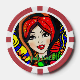 Custom Lady Luck 4 Couple's Game Night Poker Chips