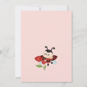Custom Ladybug Birthday Invitation  Kaart (Achterkant)
