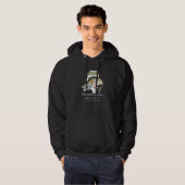 Custom Lake and Date Illinois Walleye Open Dark Hoodie (Voorkant volledig)