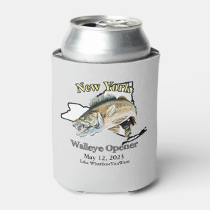Custom Lake and Date New York Walleye Open Blikjeskoeler