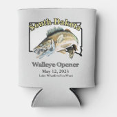 Custom Lake and Date South Dakota Walleye Open Blikjeskoeler (Voorkant)
