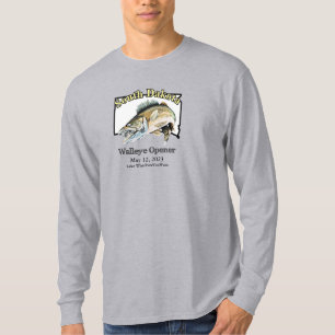 Custom Lake and Date South Dakota Walleye Open T-shirt