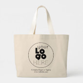 Custom Large Cotton Tote Bag with Logo No Minimum (Achterkant)