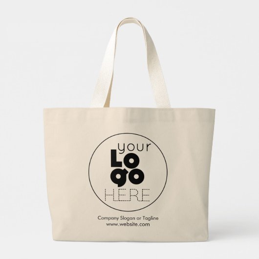 Custom Large Cotton Tote Bag with Logo No Minimum (Achterkant)