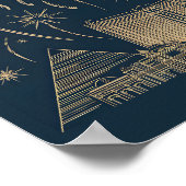 Custom Las Vegas Skyline Gold Line Art Travel Poster (Hoek)