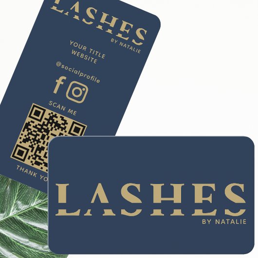 Custom Lash Extension Technician Cool QR Code Visitekaartje