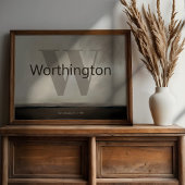 Custom Last Name Print Moody Gift for Couple Est 