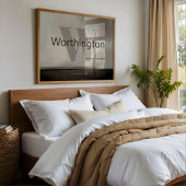 Custom Last Name Print Moody Gift for Couple Est 