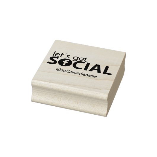 Custom Laten we sociaal worden op Facebook Rubberstempel (Stempel)