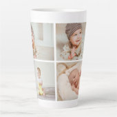 Custom Latte Mug with Four-Photo Collage Mok (Voorkant)