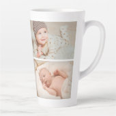 Custom Latte Mug with Four-Photo Collage Mok (Rechts)