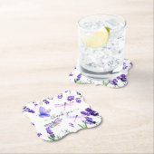 Custom Lavender Dragonfly Shabby Chic Boho Style Kartonnen Onderzetters (Insitu)