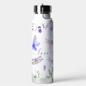 Custom Lavender Dragonfly Shabby Chic Boho Style Waterfles (Links)