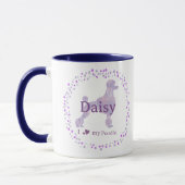 Custom Lavender Poodle Mug Photo Personalized (Gauche)