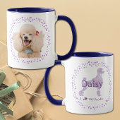 Custom Lavender Poodle Mug Photo Personalized
