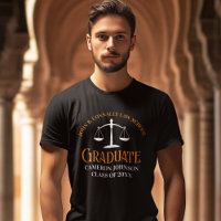 Custom Law School Afstuderen Sinaasappel Zwart