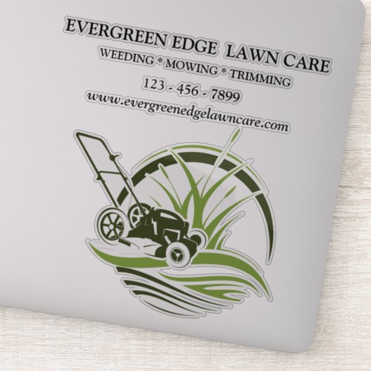 Custom Lawn Care Vinyl Sticker (Detail)