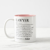 Custom lawyer definition gift mug for attorneys (Gauche)