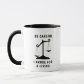 Custom Lawyer Mug - Faites attention que je plaide (Gauche)