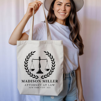 Custom Lawyer Tote Bag, New Lawyer Graduation Gift Bag