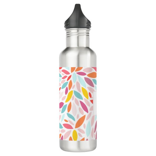 Custom Leaf Mosaic Pastel Monogram Waterfles (Links)