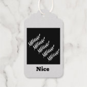 Custom Leafs Afbeeldingen Mooie tekst Gouden Folie Cadeaulabels (Achterkant)