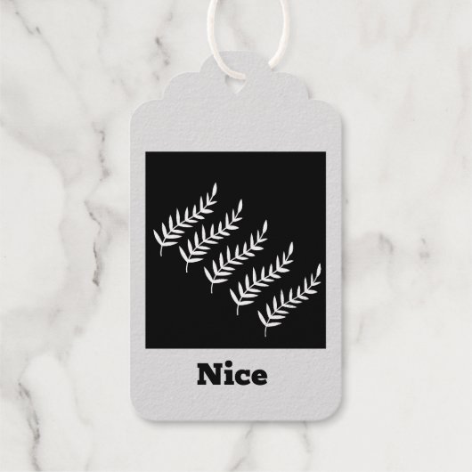 Custom Leafs Afbeeldingen Mooie tekst Gouden Folie Cadeaulabels (Achterkant)