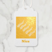 Custom Leafs Afbeeldingen Mooie tekst Gouden Folie Cadeaulabels (Voorkant)
