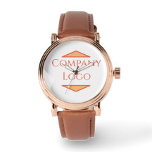Custom Leather Luxury Company Horloge met Logo