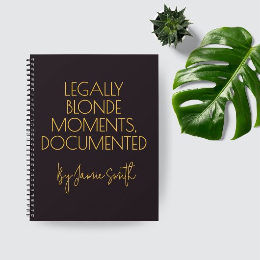 Custom Legally Blonde Journal Gift for Attorneys Notitieboek