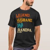 Custom legende man vader opa sinds epische jaren t-shirt (Voorkant)