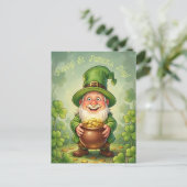 Custom Leprechaun Gnome Happy St. Patrick's Day  Briefkaart (Staand voorkant)