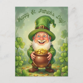Custom Leprechaun Gnome Happy St. Patrick's Day  Briefkaart