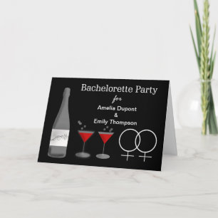Custom Lesbian Bachelorette Party Uitnodiging