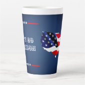 Custom LET'S GO BRANDON Trump 2024 Amerikaanse vla Latte Mok (Voorkant)