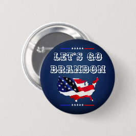 Custom LET'S GO BRANDON Trump 2024 Amerikaanse vla Ronde Button 5,7 Cm