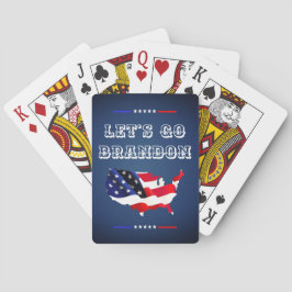 Custom LET'S GO BRANDON Trump 2024 Patriottische V Pokerkaarten