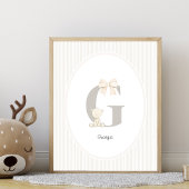 Custom Letter G Nursery Wall Art - Baby Name Print