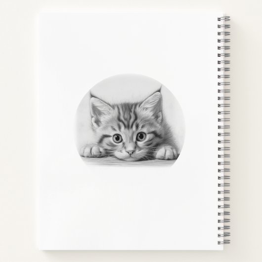 Custom Leuke Kitten Cat Lover's Journal Notitieboek (Achterkant)