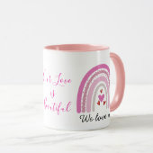 Custom LGBTQ Pride Rainbow Coffee Mug (Devant droit)